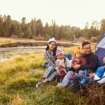 Ellen went camping with her family. Camp with Family.